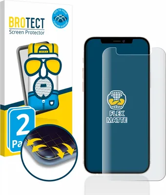 Produktbild von 2x BROTECT Fullscreen Schutzfolie für Apple iPhone 12 mini Displayschutz Folie Fullcover Matt Entspiegelungsfolie