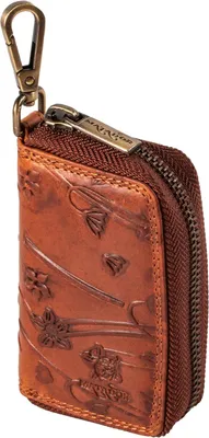 Produktbild von MATADOR BARI Schlüsselmäppchen aus Leder mit Geschenkbox, RFID Schlüsseletui Damen, Autoschlüssel Hülle, Kartenfach, Karabiner Luxus Etui Premium Set!