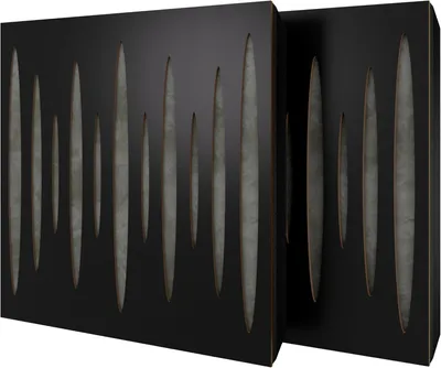 Imagen del producto de Juego de 6 paneles acústicos PULSAR, tejido de terciopelo, 50x50x5 cm, color /gris – incluye kit de montaje