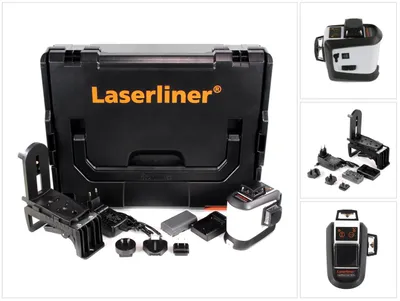 Zdjęcie produktu dla Laserliner SuperPlane-Laser 3D Pro czerwony samopoziomujący w L-Boxx + 1x akumulator 7.4 Ah + ładowarka + CrossGrip ( 036.600L )