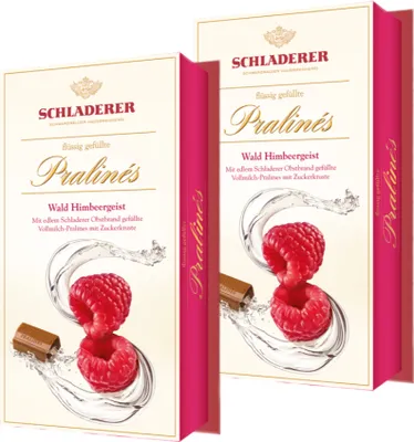 Obrázek produktu pro Schladerer Pralines malinový brandy s mléčnou čokoládou 127g 2-pack