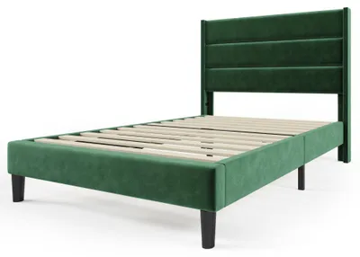 Produktbild von Jugendbett, Kopfteil - 140x200 cm - Samt - Grau