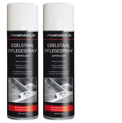 Produktbild von moebelplus Edelstahl-Pflegespray - Superclean - 2er Set
