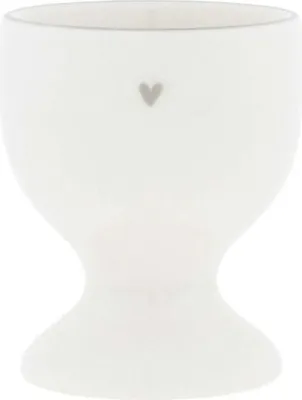 Produktbild von Eierbecher HEART mit kleinem grauen Herz H. 6cm D. 5cm Bastion Collections