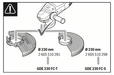Produktbild von Bosch GDE 230 FC-S Professional Absaughaube für Winkelschleifer