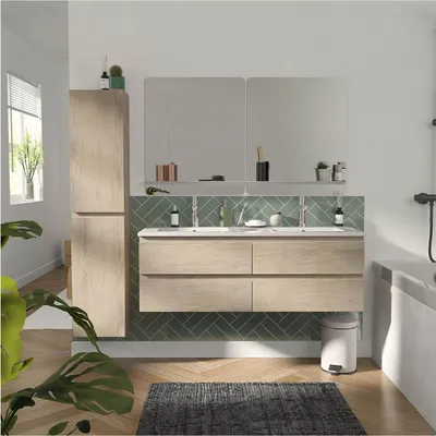 Immagine prodotto di Mobile doppio lavabo + lavabo + specchio + colonna SORRENTO