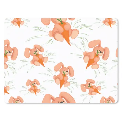 Produktbild von MuchoWow® Mauspad Mousepad Kaninchen - Gemüse - Muster 23x19 cm - Mousepads - Maus Mat - Pad - Mausunterlage - Schreibtischunterlage - Mauspad