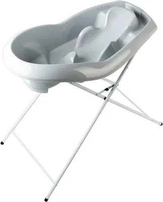 Immagine prodotto di Piedini per vaschetta da bagno THERMOBABY Lagon, pieghevoli, grigi, dalla nascita