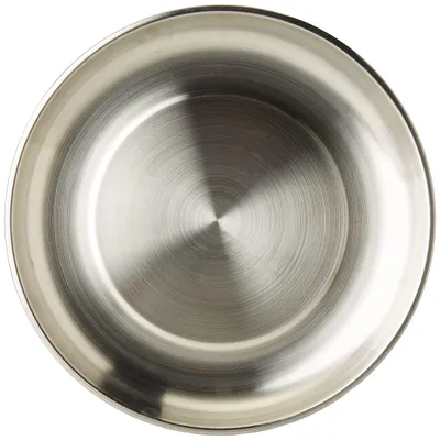 Edelstahl-Servierplatte, rund, 42 cm, silber