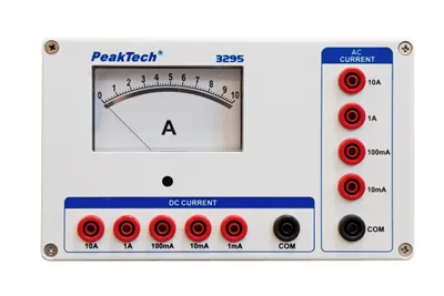 Produktbild von PeakTech P 3295 – Analoges Amperemeter bis 10 A AC/DC, präzises Strommessgerät für Labor, Ausbildung, Werkstatt & Elektronik