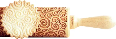Produktbild von Holz Teigroller mit Spiral Prägung