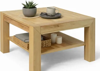 Produktbild von Sofatisch 65x65cm Wohnzimmertisch Kernbuche #4175