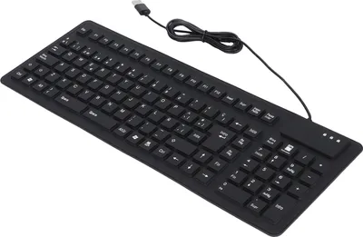 Obrázek produktu pro Klávesnice 108 kláves španělská USB drátová přenosná skládací tichá vodotěsná prachotěsná silikonová klávesnice