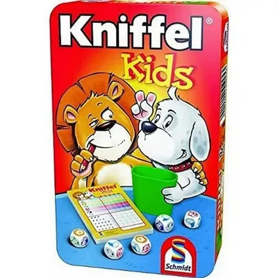 Produktbild von Schmidt Spiele 51245 Kniffel Kids, Bring mich mit Spiel in der Metalldose