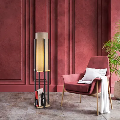 Immagine prodotto di Opviq, 7130- 7130LMP, Nero,Oro, Lampade da terra, 25 x 25 x 130 cm, Corpo in metallo