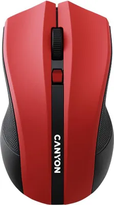 Obrázok produktu pre Canyon CNE-CMSW05R, Optický, RF Wireless, 1600 DPI, Červená