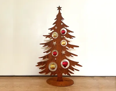 Produktbild von Tannenbaum zum Dekorieren 70cm Tanne Weihnachtsbaum Christbaum Edelrost Gartendeko Rost Weihnachtsdeko Metall Rostfigur Outdoor Weihnachtsschmuck