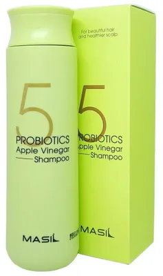 Produktbild von Shampoo mit Apfelessig und Probiotika 5 Probiotika (Apfelessig-Shampoo) - Volumen: 300 ml