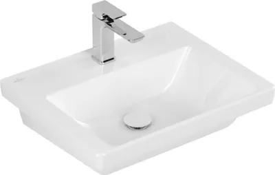 Produktbild von V&B Waschtisch Subway 3.0 55x44cm, eck., m 1 HL/o ÜL, weiß C-plus