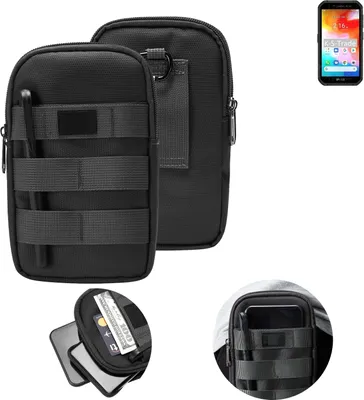 Produktbild von K-S-Trade Holster Gürtel Tasche kompatibel mit Ulefone Armor X7 Handy Tasche Schutz Hülle dunkel-grau viele Fächer, 1x