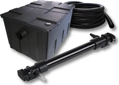 Image de SunSun Kit complet: CBF-550 Filtre de bassin jusqu'à 60000 L Biologique, CUV-672 lampe uv UVC Clarificateur avec 72W, 5m Tuyau 25 mm (1")
