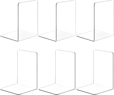 Produktbild von Buchstützen 6 Stück, Acryl, transparent, für Büro