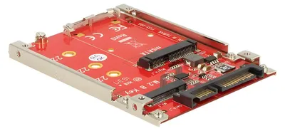 Produktbild von Delock - Speicher-Controller - M.2 - M.2 Card / mSATA - SATA 6Gb/s