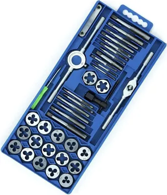 Produktbild von YUENFONG 40-teiliges Gewindebohrer-Set Metrisch M2-M18, M2-M18 Gewindebohrer-Set, Werkzeug-Set, inklusive Gehäuse