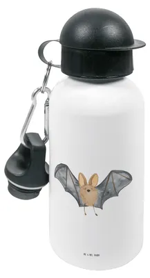 Produktbild von Mr. & Mrs. Panda Trinkflasche Fledermaus Flügel - Weiß - Geschenk, Kinder, Wasserflasche, Getränkeflasche, Kindertrinkflasche, Lustige Sprüche, Sportflasche