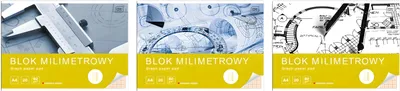 Produktbild von InterDruk Millimeterblock A4, 80g, 20 Blatt.