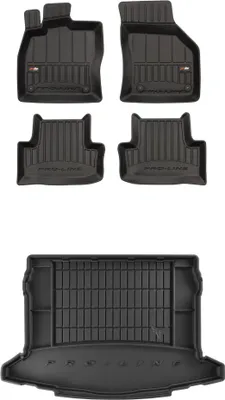 Produktbild von FROGUM Gummimatten Auto Fußmatten + Kofferraummatte für Skoda Karoq ab 2017