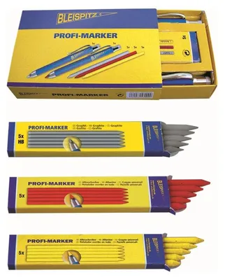 Image de Bleispitz Profi-Marker Set: 2 Marker (HB+rot), 5x HB, 5x rot, 5x gelb