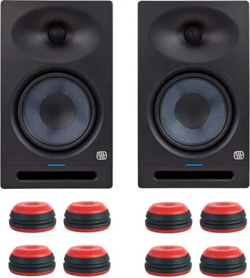 Produktbild von Presonus Eris Studio 8 Boxen 1 Paar mit Boxen-Füße rot