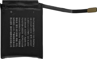Produktbild von Clappio, Austausch-Akku für Apple Watch Series 6 (44mm), 265mAh Zusatzakku, Schwarz
