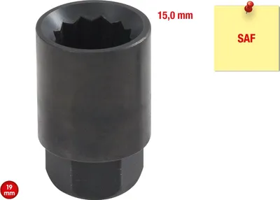 Obrázok produktu pre KS TOOLS 12-hranná objímka na brzdový kotúč pre SAF, 15 mm - 450.0367