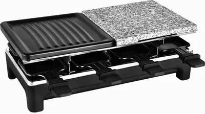 Produktbild von KALORIK TKG RAC 1016 Rakel für 8 Personen Variable Temperatur 1500W Kochfeld 1/2 Stein und 1/2 Gitter