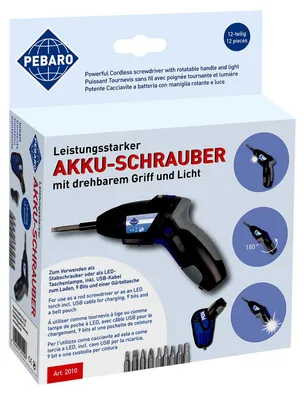 Produktbild von SELVA Akkubohrer mit drehbarem Griff und LED-Licht