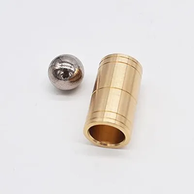 Productafbeelding van Goocheltrucs bal & buis mysterie (Messing) magic trucs - Stalen Ball Sink Down In Tube Magia Close-up Illusies