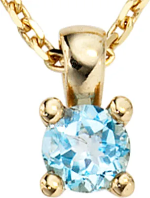 Produktbild von JOBO Anhänger 333 Gold Gelbgold 1 Blautopas