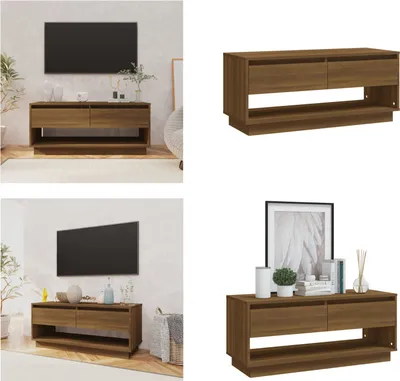 Produktbild von vidaXL TV Schrank Eiche Braun 102x41x44 cm Holzwerkstoff - TV-Schrank - TV-Schränke - Lowboard - Stereo Schrank
