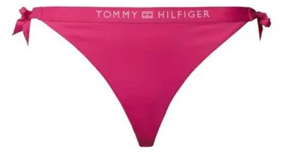 Produktbild von Tommy Hilfiger - Bikinihöschen für Damen, gedruckter Bund NA510 (XS) (Pink)