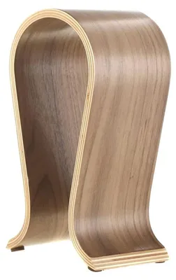 Immagine prodotto di Supporto per cuffie in legno di noce - Forma a U universale, antiscivolo