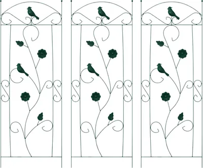 Obrázok produktu pre Záhradný plot 3 pcs Zelená 110 x 40 cm Oceľ