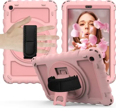 Immagine prodotto di Custodia per Samsung Galaxy Tab A 8.4" con supporto e tracolla rosa