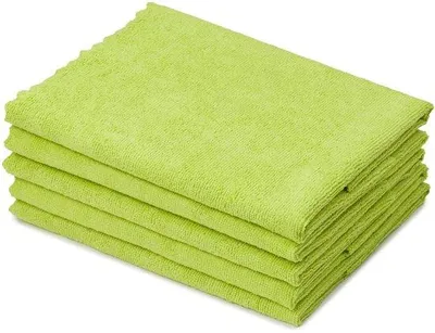 Produktbild von Ibenzoa® 5er-Set Mikrofaser-Geschirrtücher 30 x 50 cm, 100% Mikrofaser (200 g/m²), blau – fusselfrei, saugstark zum Reinigen & Polieren