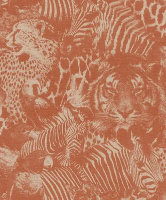Produktbild von Rasch Kalahari | 704723 | Vliestapete Tiere | 0.53 m x 10.05 m | Orange