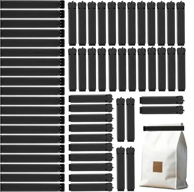 Produktbild von PolkaHome® 60 Stück Verschlussclips für Beutel, Plastik-Verschlussklemmen, Mehrfarbig, 7/11 cm, Beutelclips, Wiederverwendbar, für