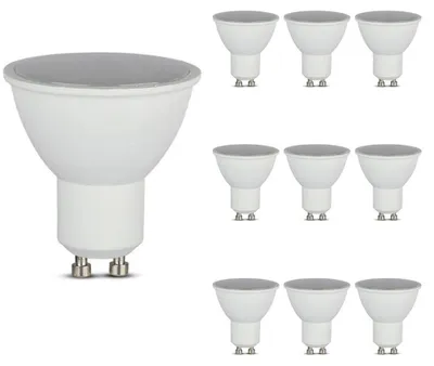 Produktbild von v_tac LED Lampen GU10 4,5W 400lm 4000K 10er Set Ersetzt 35W Weiß IP20