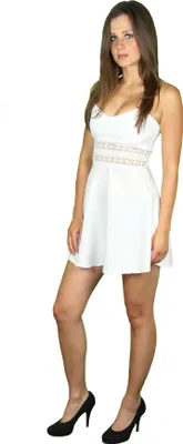 Produktbild von y Sommerkleid kurz Strandkleid Partykleid Cocktailkleid weiß, Größe:XL