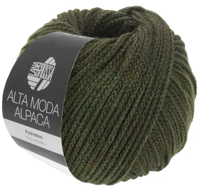 Immagine prodotto di Lana Grossa ALTA MODA ALPACA 50 g filato fine in alpaca baby gossamer 140 m colore 087 - verde loden